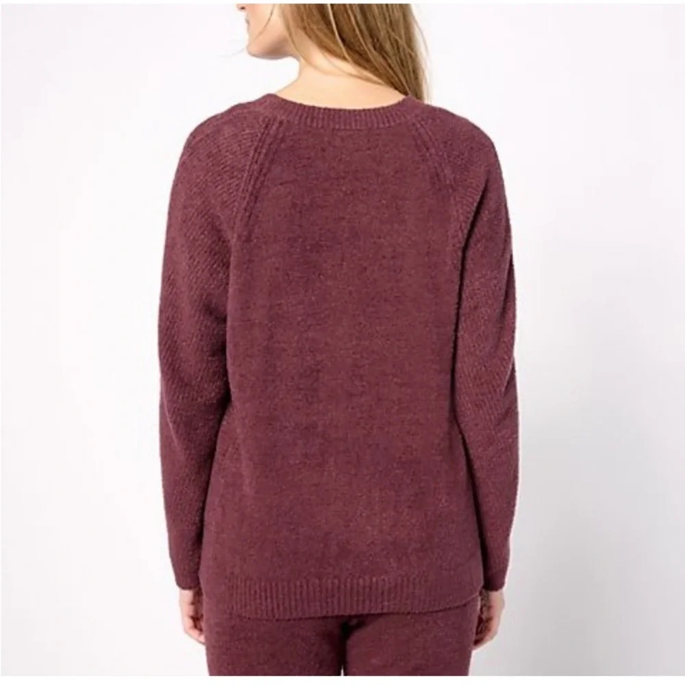 Barefoot Dreams CozyChic Lite Rib Blocked Pullover - Size Small - Picture 8 of 9